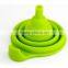 Fashion Colorful Kitchen Super Easy Foldable Mini Silicone Funnel