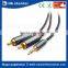 3.5mm stereo plug 2RCA stereo y splitter audio cable connect smartphone/tblet to TV/AC Receiver/HIFI Audio Amplifier/Radio