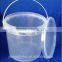 Food grade BPA free transparent plastic bucket 5liters 10liters cheap plastic bucket supplier for wholesales