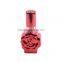 Unique design mini rose flower shaped colored screw spray glass bottle empty glass perfume spray bottle