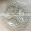 3 partition plate , round clear glass plate , nut plate , candy dishes