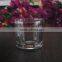 mini round thick glass candle cup within wax inside