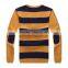 100% fine wool men's yellow cardigan with pattern