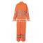Working Suits Of Orange Colors For Workwear Reflective Safety Coverall
