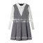 winter women long sleeve dress knitted plaid fashion dress casual party dress