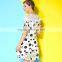 HOYUGO digital printing lace high neck dresses lace dress