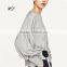 Woman Unique Hem Design 2017 Custom Lady Pullover Crewneck Plain Knit Fabric Sweatshirts