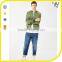 2017 Oem Fashion Custom Embroidery Logo Long Sleeve Army Green Men 100% Polyester Bomber Jacket