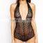 Plunge V-neck Open Back Bodysuit Women Lace Bodysuit Wholesale