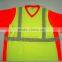 Contrast short sleeve V-neck breathable protective T-shirt