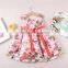 Wholesale summer bowknot flower design kids clothes girls dresses baby