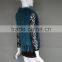 Genuine Fur Vest 100% Real Rabbit Fur Knitted Gilet With Raccoon Fur Collar for Women Winter Fashion