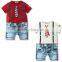 2016 summer short sleeve pure cotton baby romper with necktie