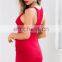 New arrival sexy woman dress cut out sexy red club dress woman wear