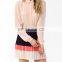 CHEFON Long sleeve rhinestoned collar models ladies suit sets skirt and blouse for lady