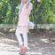 Hotsale Summer Pink ladies Muslim Blouses Elegant Design Islam Blouse Beautiful Elegant Knit Blouses