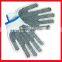 polka dot cotton glove/pvc coated work gloves