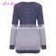 Fast Shipping Tie Cotton Blue Full Sleeve Women Long Winter Sweater