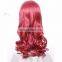 attractive women red highlights curly synthetic hair cosplay anime wigs