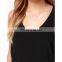 T-WV510 Plain Black Side Split Tanks Longline Latest Fancy Tops Girls