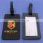 embossed logos club lugagge tag hard plastic