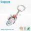 Shiny silver plating slipper shape metal key chain