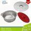 food grade house hold round aluminium foil container pot