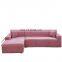 Amazon hot sell sectional L shape waterproof fabric velvet sofa cover