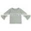 Wholesale Boutique Kids Blouses Soild Double Ruffle  Top Mix Colors Girls Clothes For  Beautiful Girls Summer Wear