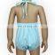 3D Embroidery Backless Baby Clothing Halter Romper