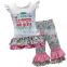 Yiwu Garment Children's Ruffle Clothes Sets Kids Boutique Clothing Outfit