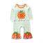 Halloween Baby Clothes Romper Green Stripe Polka Dot Pumpkin Ruffle Baby Girl Boy Romper