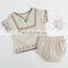 Newborn Clothes Suit Summer Girl Set National Embroidery Short-sleeved Jacket Trousers Two-piece Cotton Suit Baby Girl Clothes