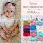 22Colors Baby Turban Nylon Headband Girls Solid Soft Headwraps With ball