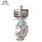 Pneumatic Regulating Control ceramic Sealing SS304 body Butterfly Valve DN80/DN100 for abrasive and corrosive applications