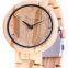 Wholesale Automatic Mechanical Wooden Metal Watch Natural Zebra Wood And Metal Combination