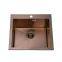 PVD Rose Gold 510×510×225mm POSCO SUS304 Stainless Steel Single Bowl Overmount Handmade Kitchen Sink (DY-D5151HT)