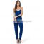 Simple design fashion women sleeveless slim fit jumpsuit