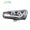 HEAD LAMP LED FOR MITISUBISHI LANCER 2010 UP BLACK HOUSING HEADLIGHT HOT SALE GOOD QUALITY