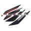 Carest 4pcs Glossy Carbon Fiber Car Bumper Fin Canard Splitter Diffuser Valence Spoiler Lip High Quality