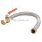 Shiny flexible shower braided hose for heat water