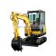 Factory supply mini excavator with ce excavator with hydraulic quick coupler