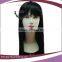 cheap orange color straight synthetic hair party wigs with neat bang