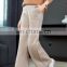 Women Casual Cashmere Straight Pants Wide Leg Loose Trouses