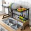 Adjustable Stainless Steel Stand Storage Shelf Over Sink Dish Drying Kitchen Rack