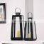 Modern Iron floor Lantern Outdoor ornaments courtyard corridor Hanging candle Lantern for home decoration