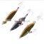 Mini Metal jigging  spoon Spinner  ice Slice Fishing Lure Hard Bait Sequin Spoon Paillette lure  with Feather Treble Hook