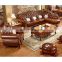 American living room furniture sofa luxury classical leather art 1 2 3 seaters sofa sets