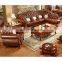 American Living Room Furniture Sofa Luxury Classical Leather Art 1 2 3 Seaters Sofa Sets