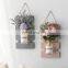 rustic style home decoration wooden wall shelf with mason jar and flower